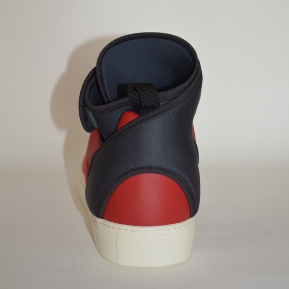 NWT BALENCIAGA MENS NEOPRENE STRAP HITOP LEATHER SNEAKERS - Picture 8 of 10